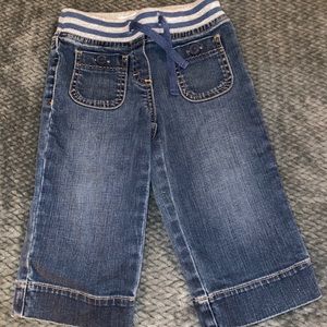 Girls Mini Boden jean capris size 5